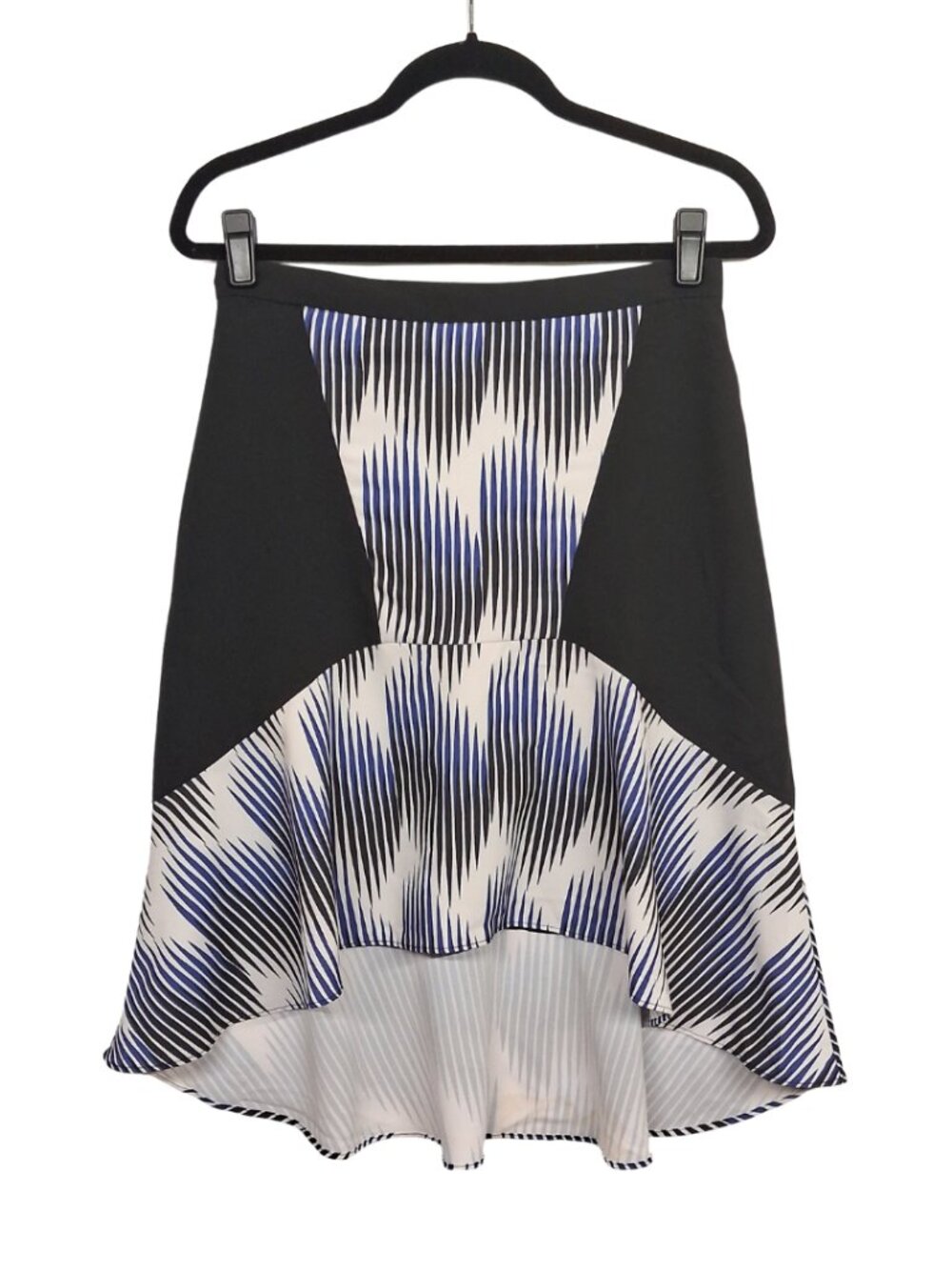 PETER PILOTTO TARGET Stripe Print Skirt White Blue Black Print 8 Medium